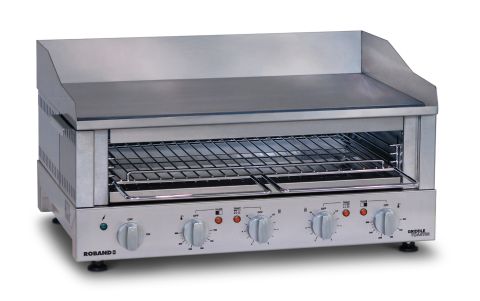 griddle toaster, griddle-salamander, integrierter toaster, breitere grillplatte, infrarot waermestaebe, modifizierte edelstahlelemente, gastronorm-behaelter, gastrotechnik, tacos, wraps, fladenbrot