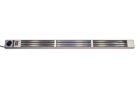 roband infrarot waermebruecke aus eloxierten aluminiumprofilen mit steuereinheit, steckerfertig, regelbare waermeabstrahlung, nachrüstbar, warmhalten der fertig angerichteten speisen, langlebige konstruktion, unauffälliges design