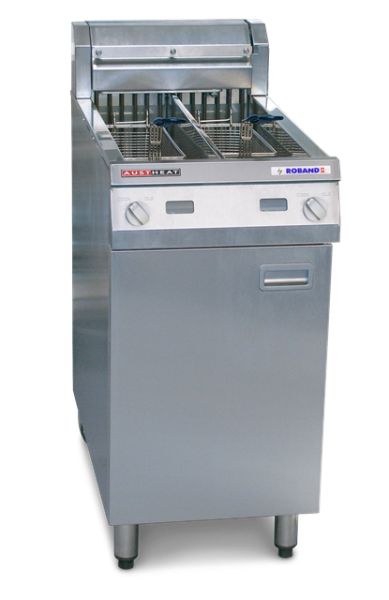 Roband - Professionelle Standfritteuse - Serie AF - Doppelbecken - 2 Körbe